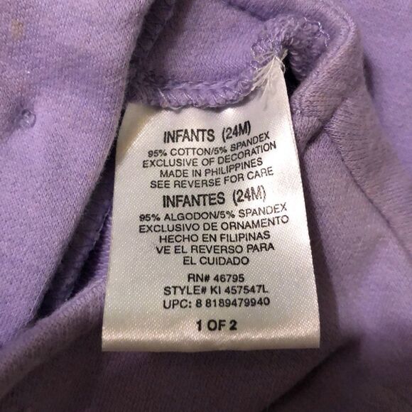 Kid Connection Purple Angel Top 24M - Picture 15 of 16